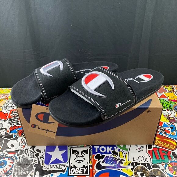 Champion Squish Embroidered Slides Mens Various Sizes - Picture 1 of 12